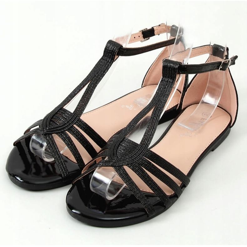 Sandali neri da donna SM0024 Black nero 1