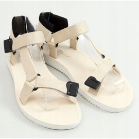 Sandali sportivi con velcro N-67 Beige 1