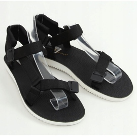 Sandali sportivi neri N-67 neri con velcro nero 1