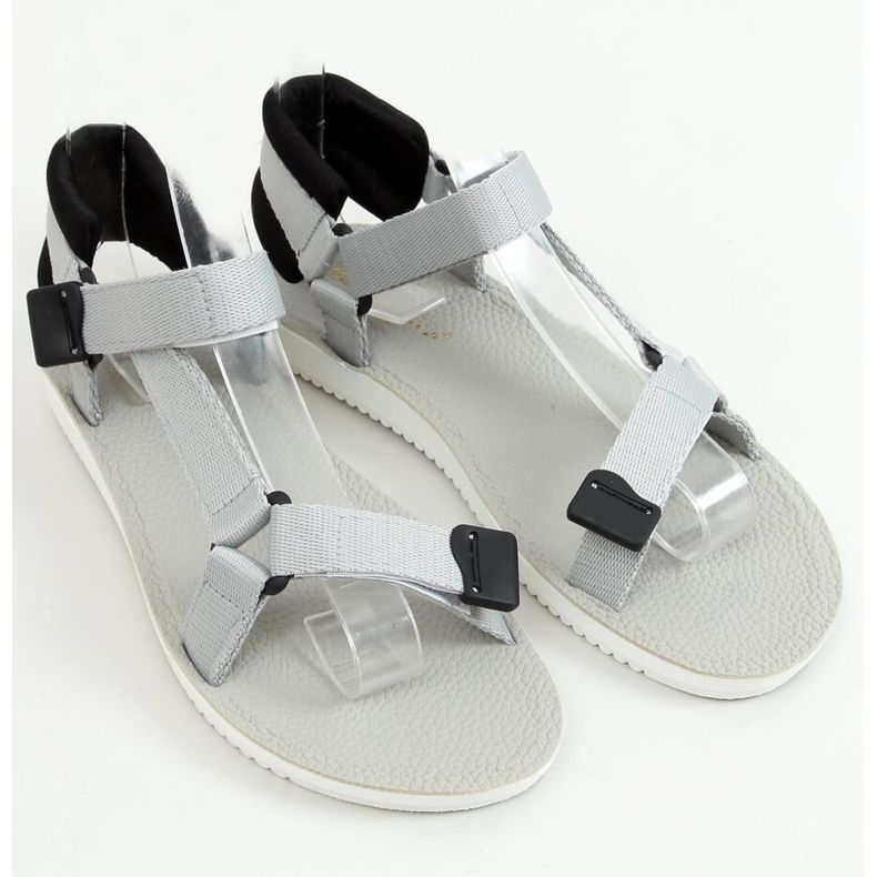 Grey N-67 Grey Sandali sportivi con velcro grigio 1
