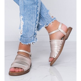 Sandali Brown Sun beige lucidi 1