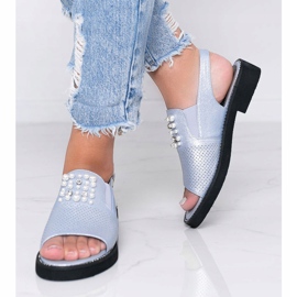 Sandali blu con perle Like A Woman 1