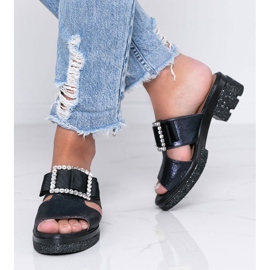 Infradito blu lucide con fibbia Lizzy 1