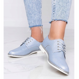 Scarpe traforate Kyoto blu lucide 1