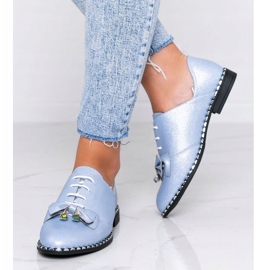 Scarpe blu lucide con fiocco Lost Stars 1