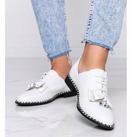Scarpe bianche lucide con fiocco Lost Stars bianco 1