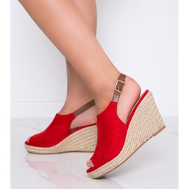I sandali con zeppa rossi di Lindy rosso 2