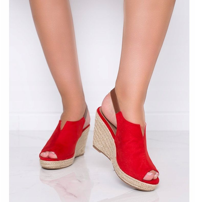 I sandali con zeppa rossi di Lindy rosso 1