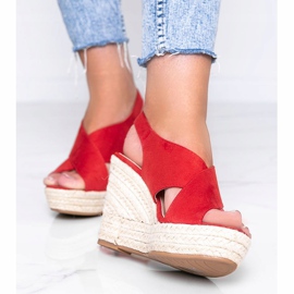 Espadrillas rosse sulla zeppa Summer Dream rosso 1