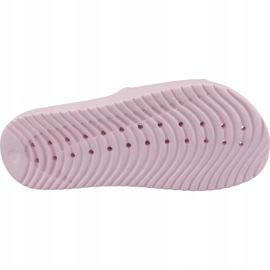Pantofole da donna Nike Kawa Shower rosa 832655 601 grigio 4