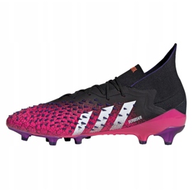 Scarpe da calcio Adidas Predator Freak.1 Ag M FW7242 grafite, nero, viola nero 1