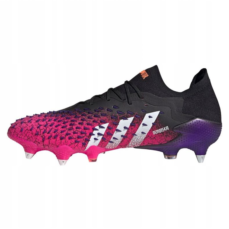 Scarpe da calcio Adidas Predator Freak.1 Low Sg M FW7246 grafite, nero, viola nero 1