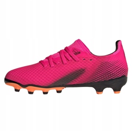 Scarpe da calcio Adidas X Ghosted.3 Mg Jr FY1093 grafite, rosa rosa 1