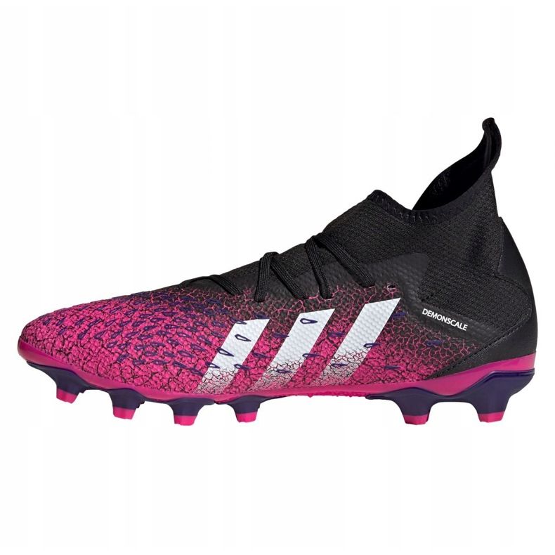 Scarpe da calcio Adidas Predator Freak.3 Mg M FW7515 grafite, nero, viola nero 1