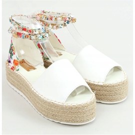 Espadrillas bianche aperte in punta JH153P Bianco multicolore 1