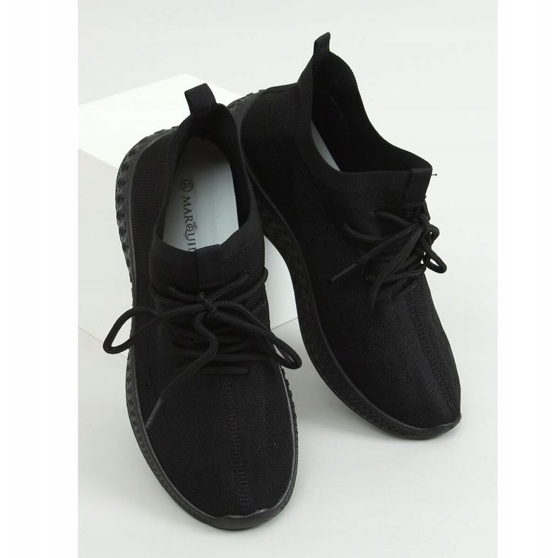 Calze nere per scarpe sportive 7819 All Black nero 1