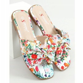 Ciabatte floreali da donna JH163P Flower White multicolore 1