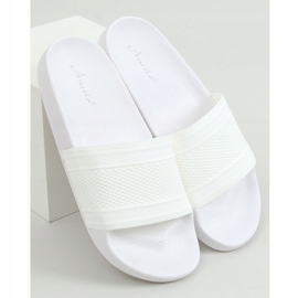 Pantofole bianche in maglia MU-5 White bianco 1