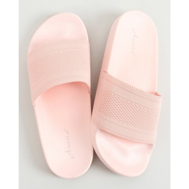 Pantofole rosa in maglia MU-5 Nude 1