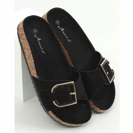 Pantofole in sughero nere N-111 Black nero 1