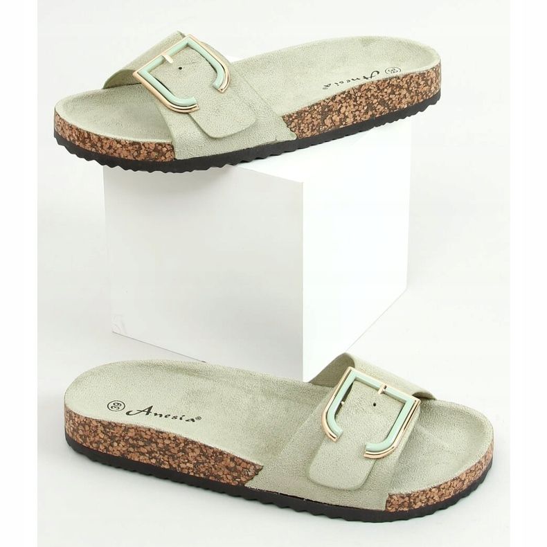Pantofole in sughero Celadon N-111 Verde 1