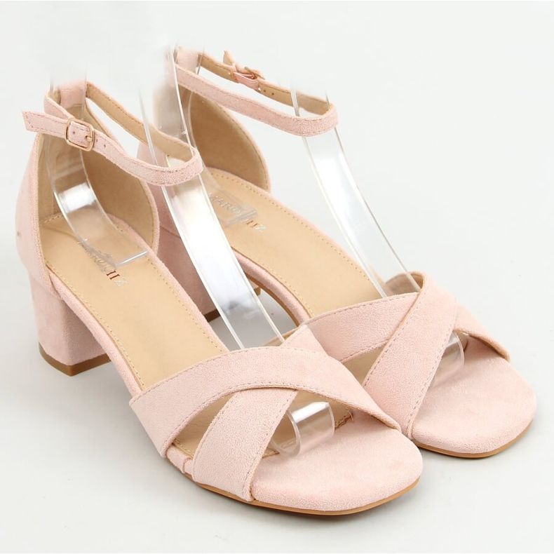 Sandali rosa con tacco alto 8832 Pink 1