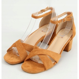 Sandali tacco alto cammello 8832 Camel marrone 1