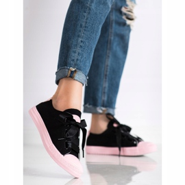 SHELOVET Sneakers allacciate alla moda nero 1