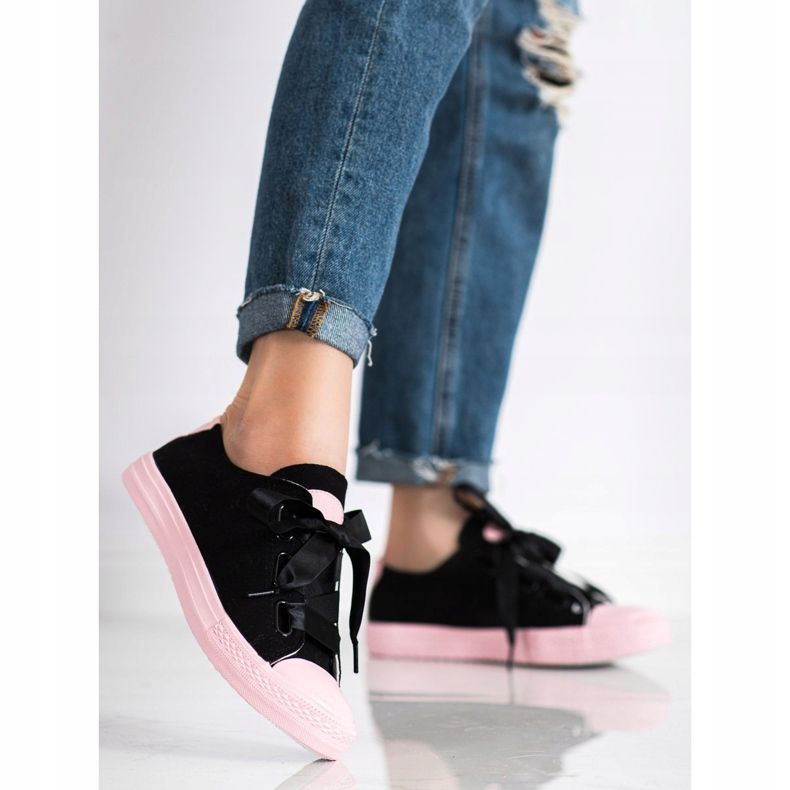 SHELOVET Sneakers allacciate alla moda nero 1