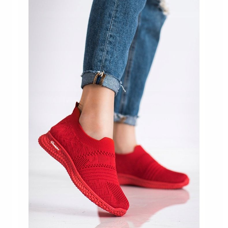 MCKEYLOR Scarpe da ginnastica rosse senza lacci rosso 2