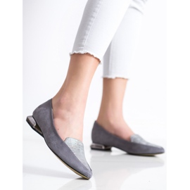 Goodin Pompe alla moda in Spitz d'argento grigio 1
