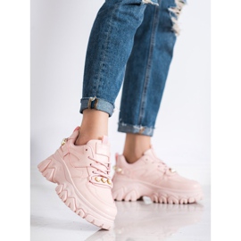 SHELOVET Sneakers Rosa Con Perle 1