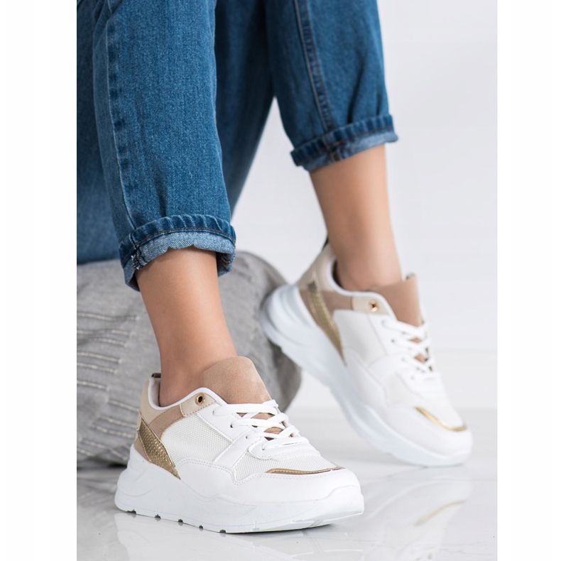 SHELOVET Sneakers alla moda con rete bianco 1