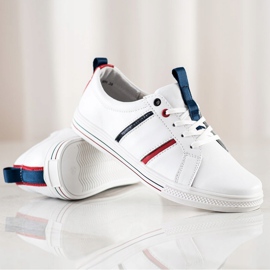 Filippo Scarpe sportive classiche in pelle bianca 1