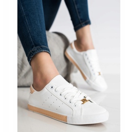 SHELOVET Sneakers Basse Con Ecopelle bianca 1
