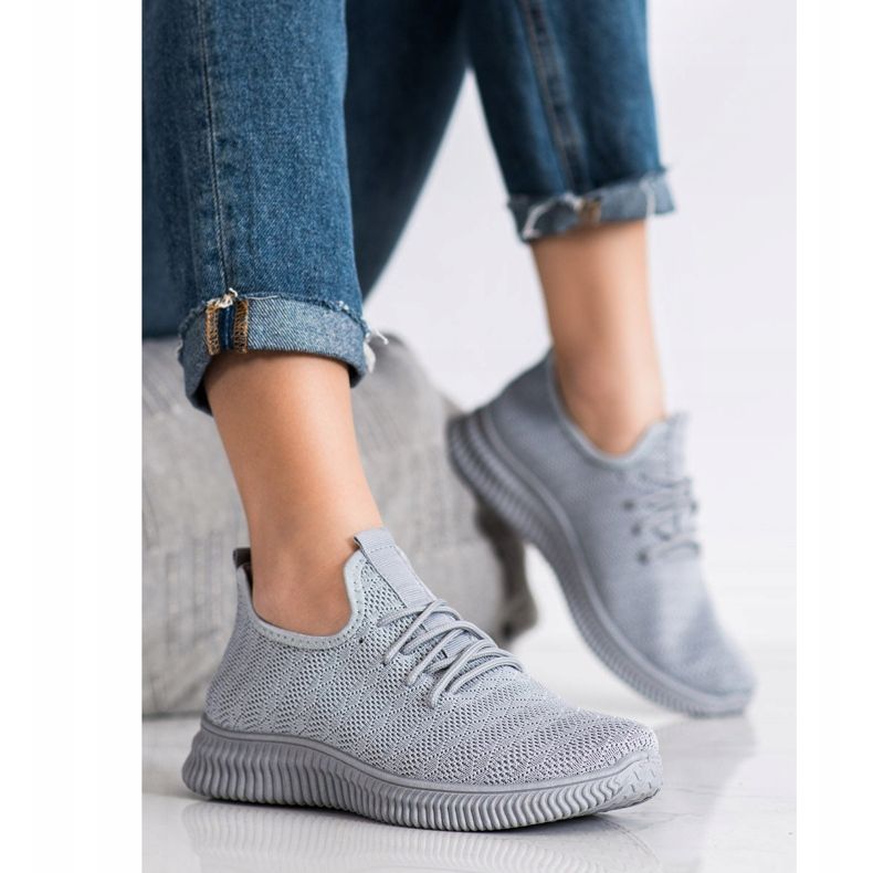 SHELOVET Scarpe sportive in tessuto leggero grigio 1