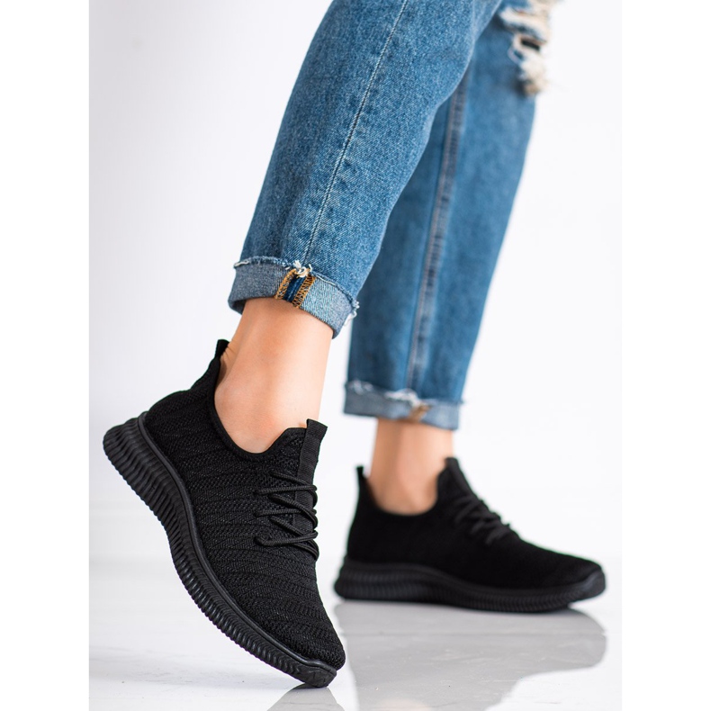 SHELOVET Scarpe sportive in tessuto leggero nero 2