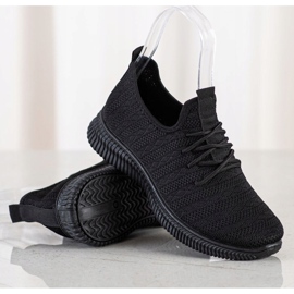SHELOVET Scarpe sportive in tessuto leggero nero 1