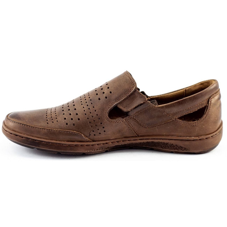 KOMODO Scarpe traforate da uomo 863 per l'estate marrone 1