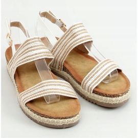 Sandali espadrillas bianche e beige FD-50 White bianca 1