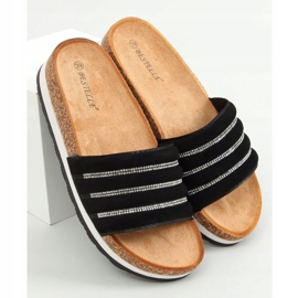 Pantofole in sughero nere LS018 Black nero 1