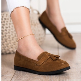 SHELOVET Mocassini Casual Con Frange marrone 1