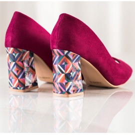 Sabatina Décolleté Open Toe Con Tacco Decorativo rosa 1