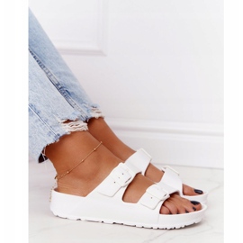 NEWS Pantofole in gomma bianca Stacy da donna 1