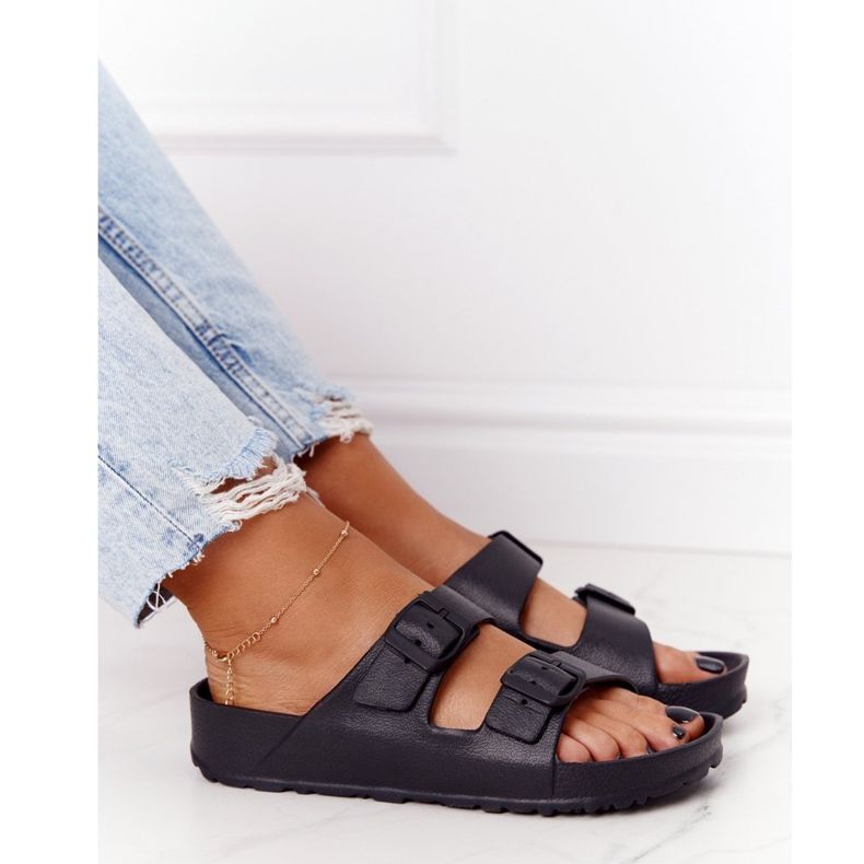 NEWS Pantofole in gomma Stacy nere da donna nero 1