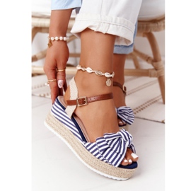 PG1 Sandali con zeppa blu navy La Isla Bonita bianco multicolore 1