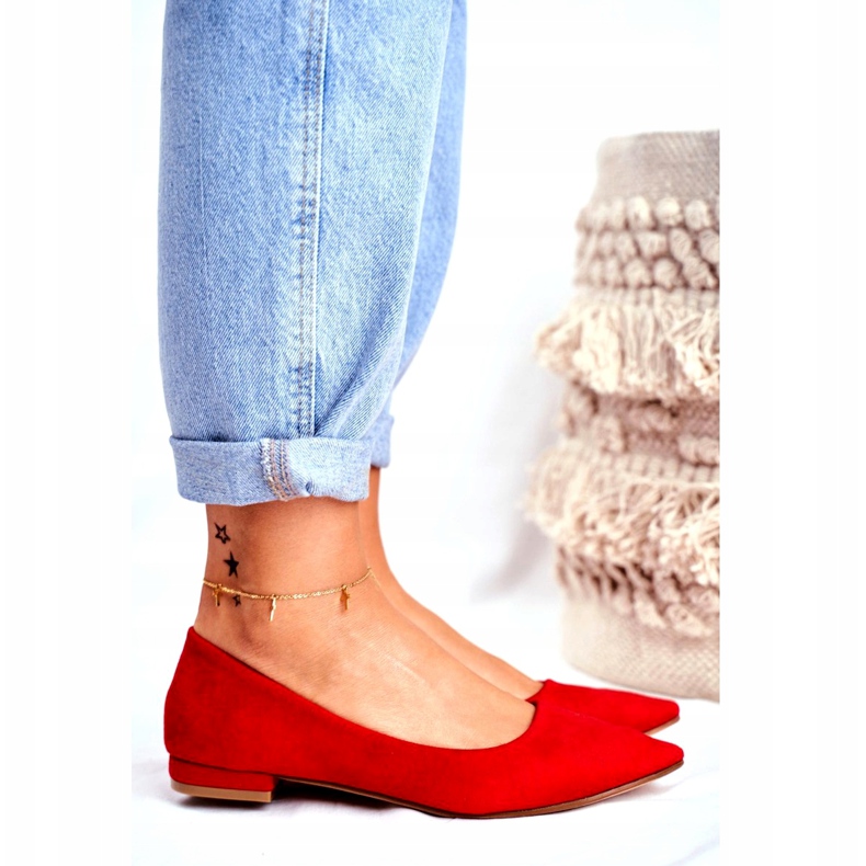 EVE Ballerine Da Donna In Pelle Scamosciata Spitz Rosse Westley rosso 2