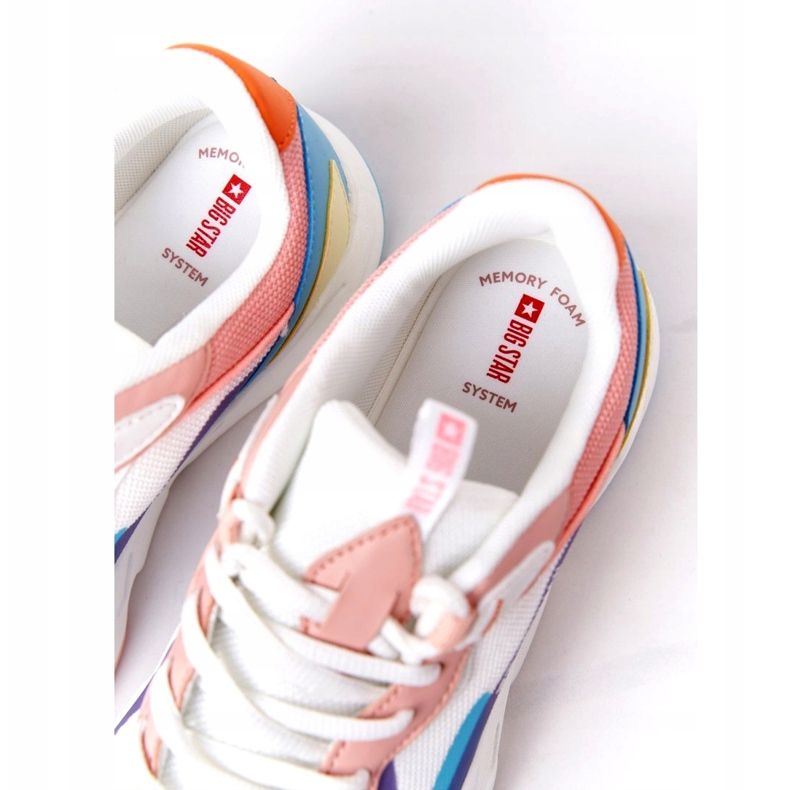 Scarpe Sportive Donna Memory Foam Big Star HH274809 Bianco-Rosa viola blu giallo 4