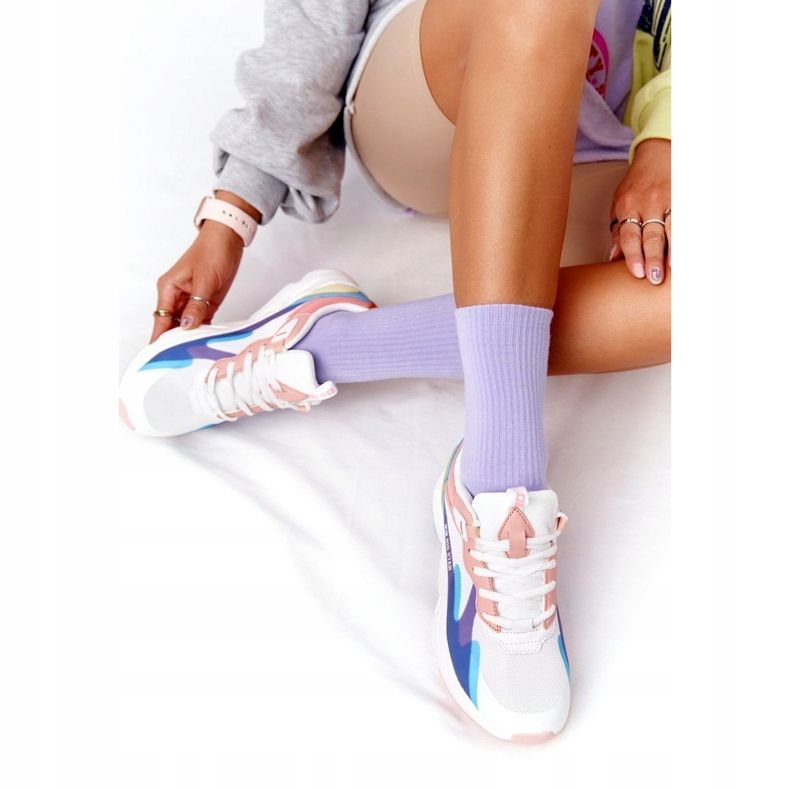 Scarpe Sportive Donna Memory Foam Big Star HH274809 Bianco-Rosa viola blu giallo 3