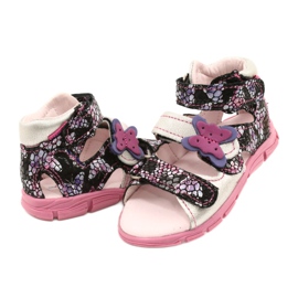 Mazurek Sandali in pelle Girls High Preventive 291 con farfalla argento 3